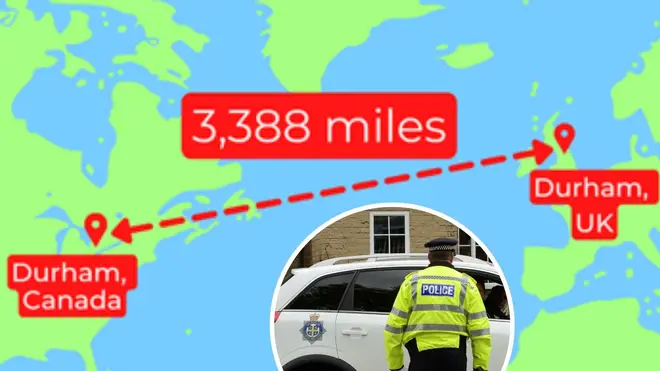 Durham Police in the UK helped their namesake colleagues in Canada