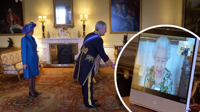 The Queen has carried out some virtual engagements following a Covid scare.