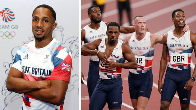Great Britain have been stripped of their silver medal in the 4x100 metre relay after CJ Ujah (left) was found to have committed a doping violation.