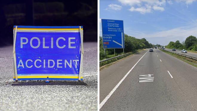 The incident happened on the M4 near Swansea