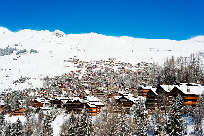 Chalets in Verbier ski resort, Switzerland