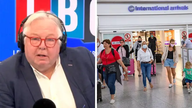 Nick Ferrari blasted reported plans to keep the passenger locator form