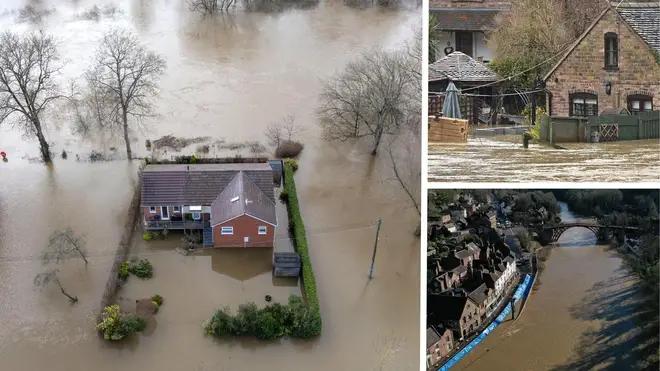 Flooding along the River Severn.