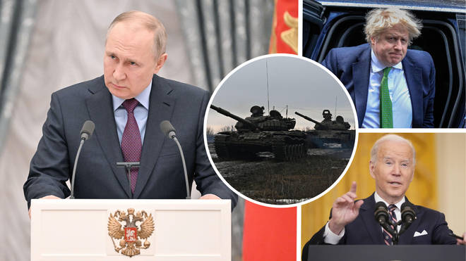 The US and UK have announced a host of sanctions against Russia as tensions rise around full scale Ukraine invasion