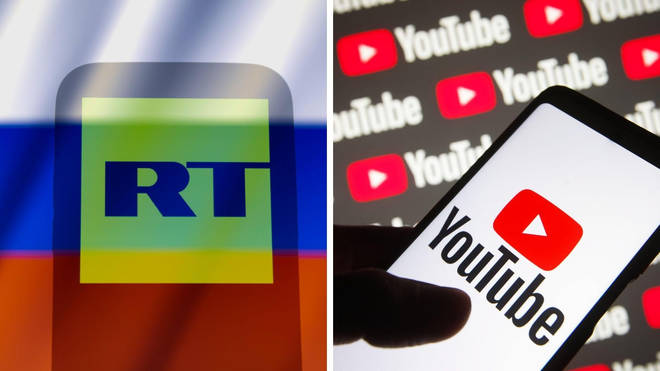 YouTube has blocked Russia Today from being made available in UK and Europe