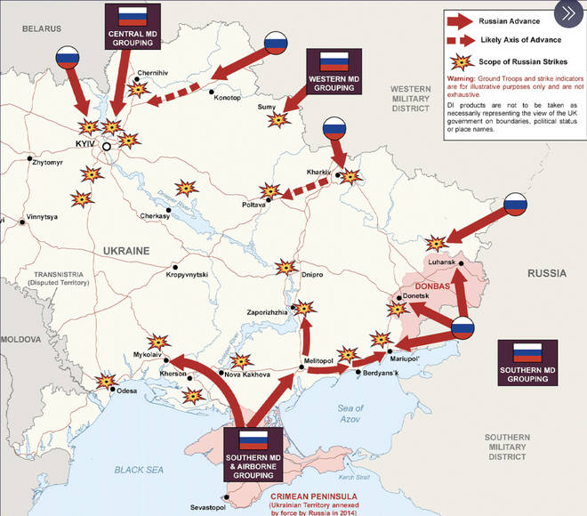 Ministry of Defence maps show the latest progress of the Russians in Ukraine