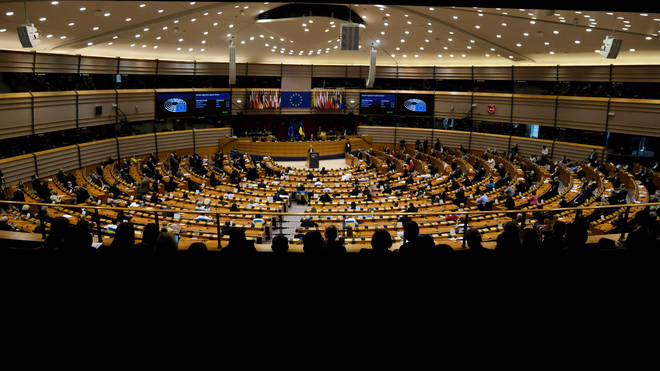 An extraordinary session on Ukraine at the European Parliament in Brussels