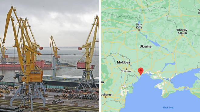 The blast happened off the port city of Odessa in Ukraine
