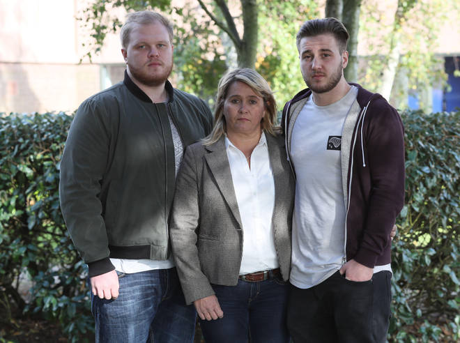 Nicola Urquhart with brothers Darroch (right) and Makeyan (left)