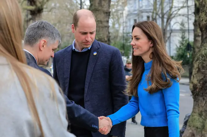 The Duke and Duchess of Cambridge arriving at the Ukrainian Cultural Centre in London to learn about the extraordinary efforts being made to support Ukrainians in the UK and across Europe.