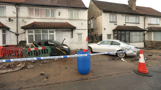 The car ploughed into the house in Neasden