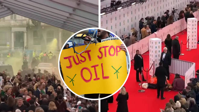 Just Stop Oil protesters have stormed BAFTA red carpet