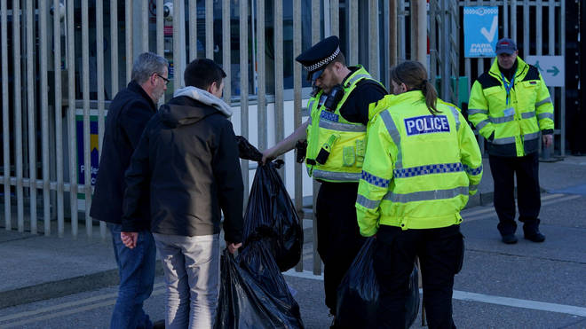 Staff had to immediately collect their belongings, some using bin bags