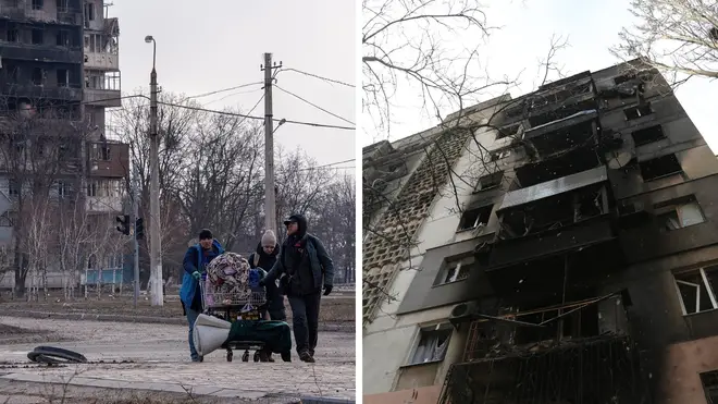 An art school in Mariupol was hit in a Russian airstrike