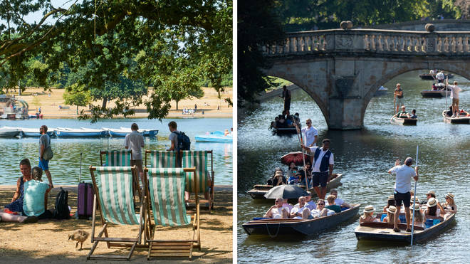 Some parts of the UK, including London and Cambridge, could see temperatures of 20C