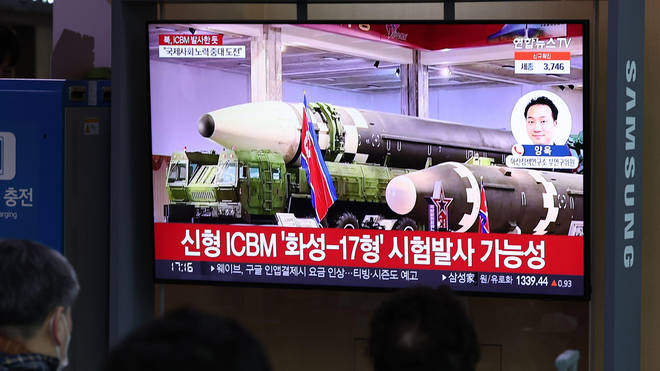 North Korea carried out a test launch of an intercontinental ballistic missile