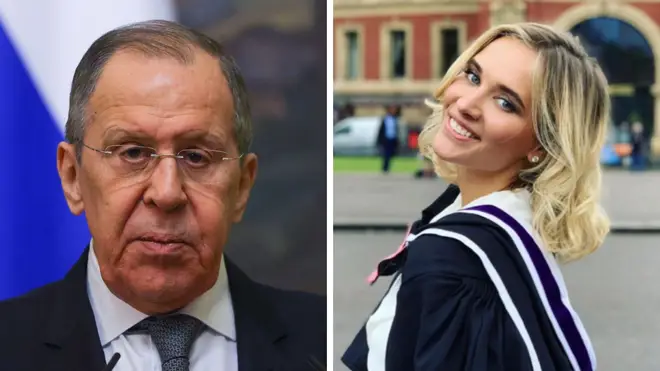 Foreign minister Sergei Lavrov's stepdaughter has been sanctioned