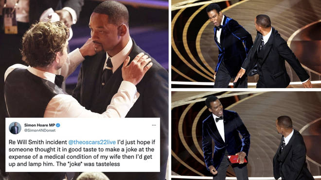 A row has broken out after Will Smith slapped Chris Rock