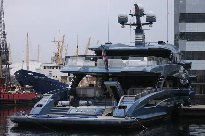 The yacht is worth nearly £40 million