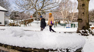 Freeze:  Snow in Harrogate after last week's lovely hot weather