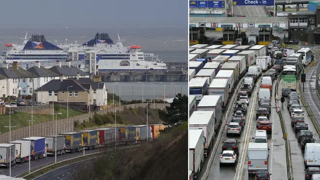 Roads near Dover have been thrown into chaos by the P&O Ferries suspension and bad weather