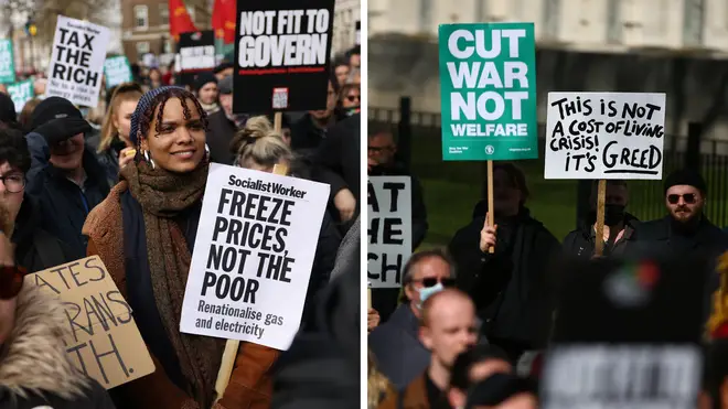 Thousands of people have taken to the streets to protest the Government's handling of the cost of living crisis