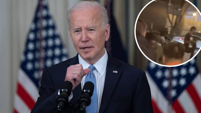Joe Biden called for a ban on "ghost guns, assault weapons and high-capacity magazines".