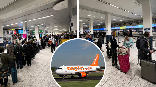 Easter holiday carnage has broken out in airports across the UK