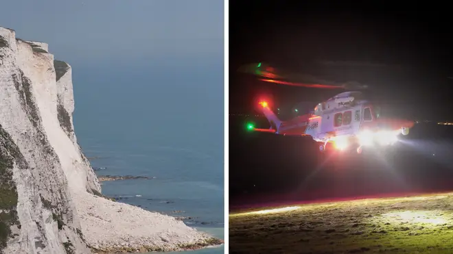 Emergency services, including a coastguard helicopter, attended the scene (stock image)