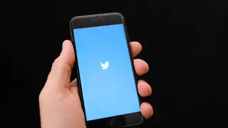 Twitter on a smartphone