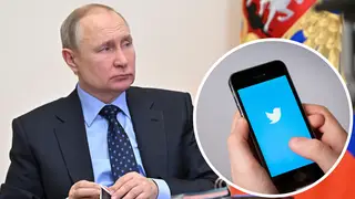 Putin's Twitter profile is one of many that has been restricted by the social media site