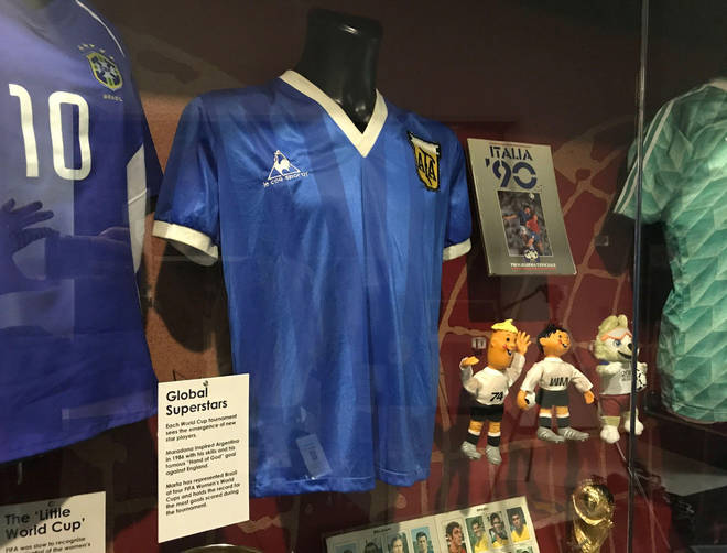 Maradona's infamous 'Hand of God' shirt will go on auction this month.