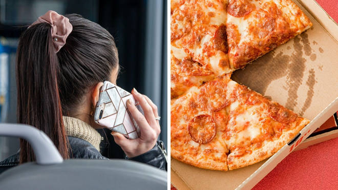A 'vulnerable' woman pretended to order pizza while on the phone to police.