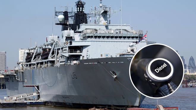 The diesel was reported to have been stolen from HMS Bulwark.