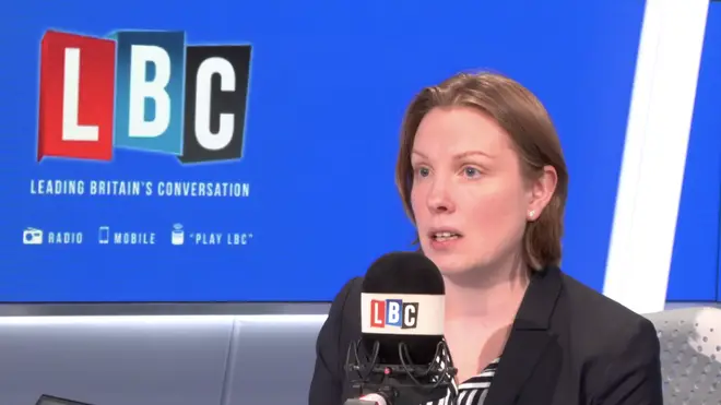 Tracey Crouch in the LBC studio
