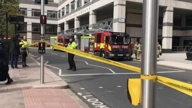 The evacuation happened at Cabot Square in Canary Wharf