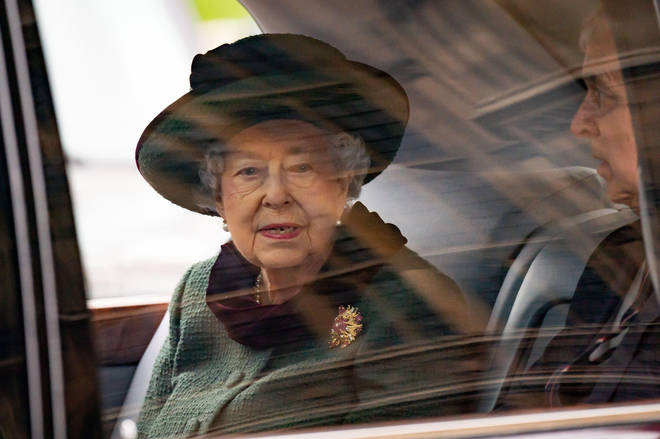 Queen Elizabeth II leaving the Service of Thanksgiving for the life of the Duke of Edinburgh, at Westminster Abbey