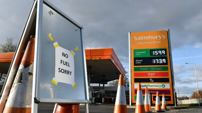 A petrol station runs dry in Bristol