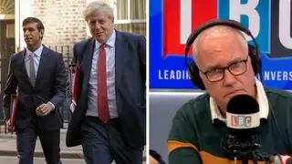 'He set the rules and broke them!' Eddie Mair's tense clash with caller defending PM