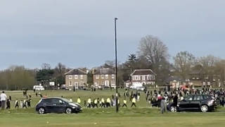 There was a large police presence at Blackheath Common.