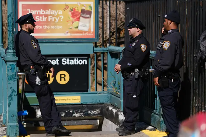 The attack unfolded as a train pulled into a subway station