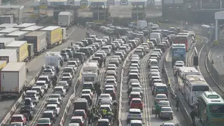 There were long queues at Dover today