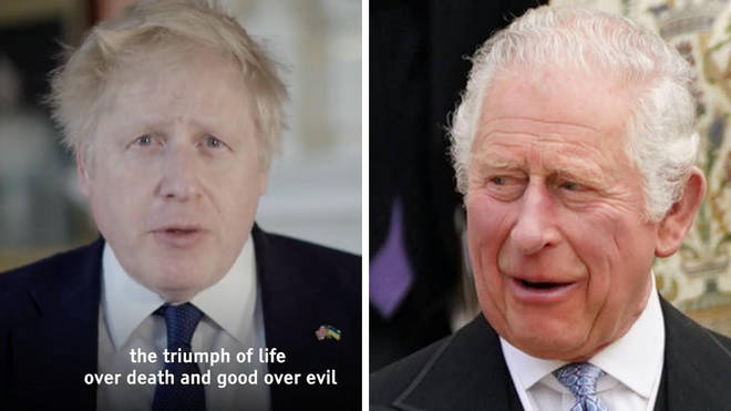 Boris Johnson and Prince Charles have paid tribute to Christians in Ukraine in their Easter messages.