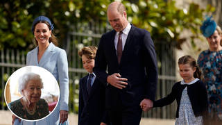 The Queen was noticeably absent from the Easter Sunday service, with the Royals led by the Cambridges.