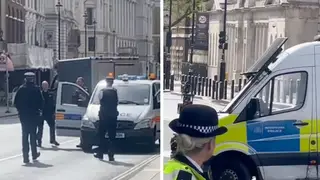A man has been arrested on suspicion of attempted murder after confronting police with a knife in Westminster.