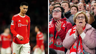 Liverpool fans joined in showing support for Ronaldo