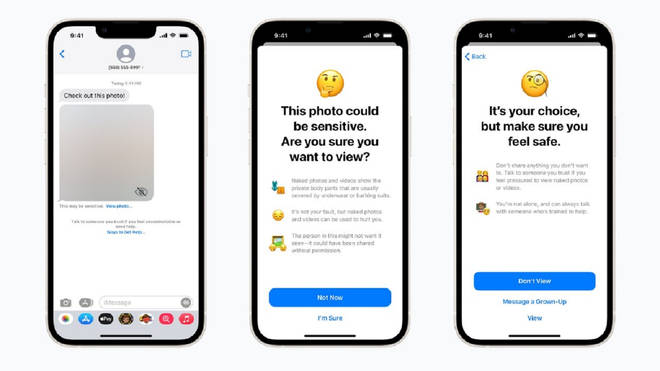 Apple's communications safety in Messages tool, which is launching in the UK