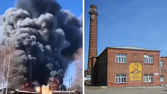 A huge blaze has engulfed one of Russia's biggest chemical plants