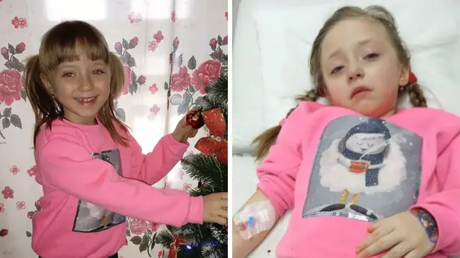 Miraslava, 5, has fallen seriously ill whilst waiting for a UK visa