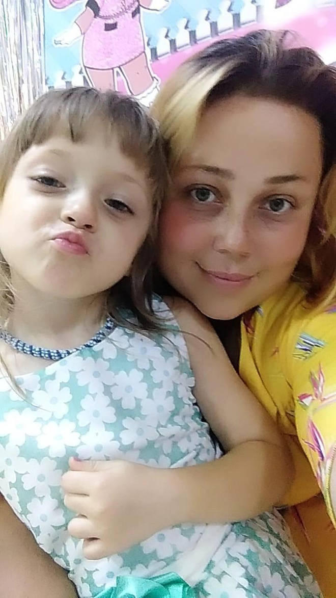 Mum Anastasia, 28, with her daughter Miraslava, 5